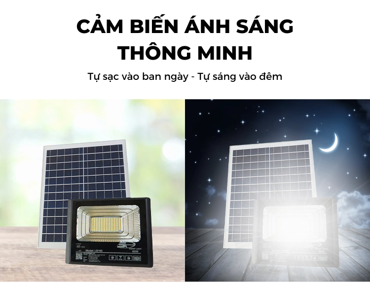 Đèn 65W Năng Lượng Mặt Trời Sáng Xuyên Đêm Giá Rẻ - MUA 2 TẶNG 1 ĐÈN CÙNG LOẠI