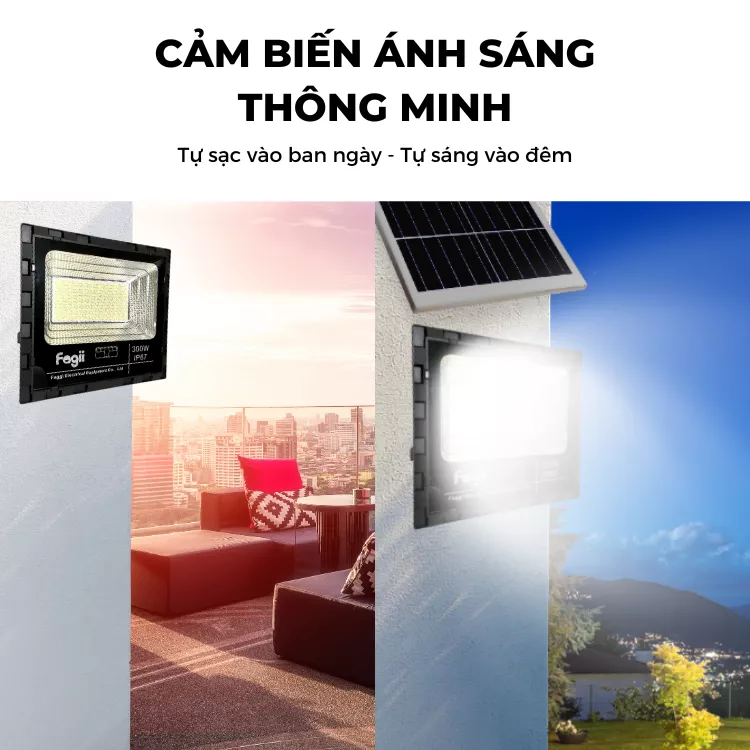 Đèn 200W Năng Lượng Mặt Trời Giá Rẻ - MUA 2 TẶNG 1 ĐÈN CÙNG LOẠI