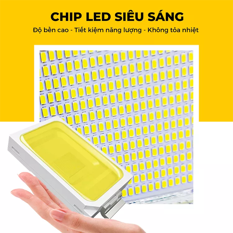 Đèn 300W Năng Lượng Mặt Trời Giá Rẻ Chống Nước Vỏ Nhôm Đúc