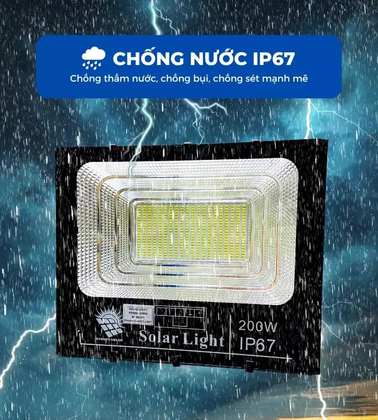 Đèn năng lượng mặt trời 200w