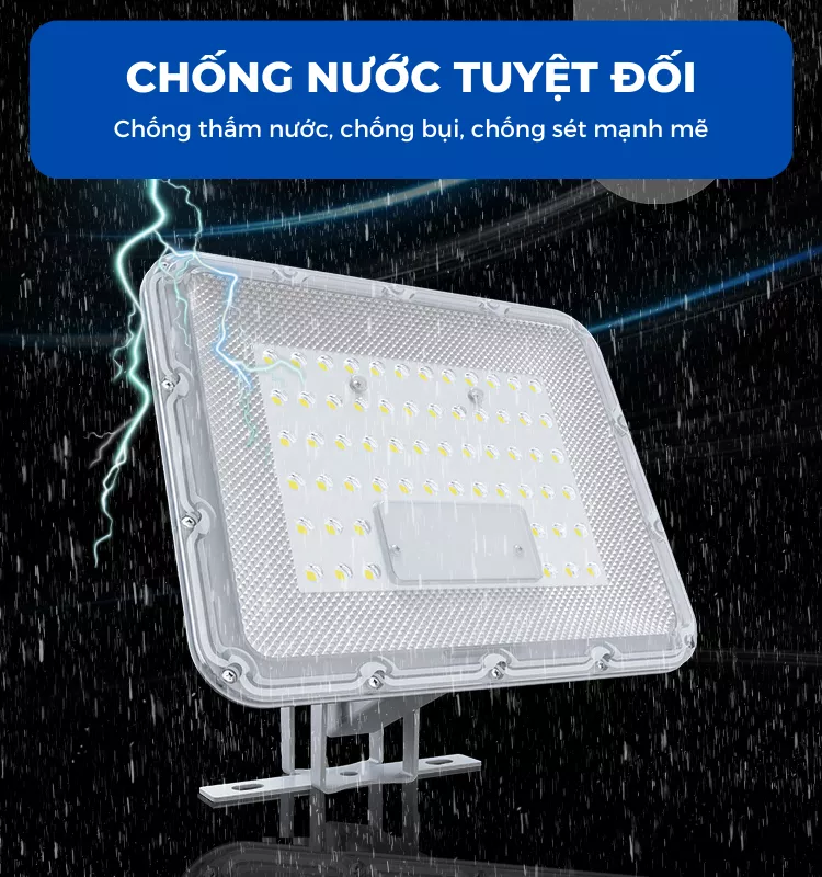 Đèn 100W Năng Lượng Mặt Trời Cao Cấp SPS Chip LED Mỹ - Bảo Hành 5 Năm