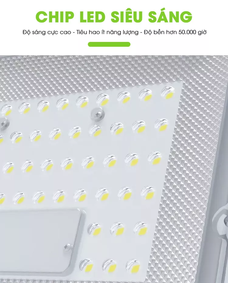 Đèn 100W Năng Lượng Mặt Trời Cao Cấp SPS Chip LED Mỹ - Bảo Hành 5 Năm