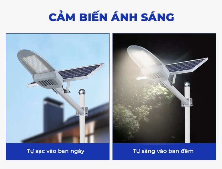 Đèn Đường 300W Năng Lượng Mặt Trời - Đèn Phi Thuyền Ngoài Trời Led Bridgelux Siêu Sáng