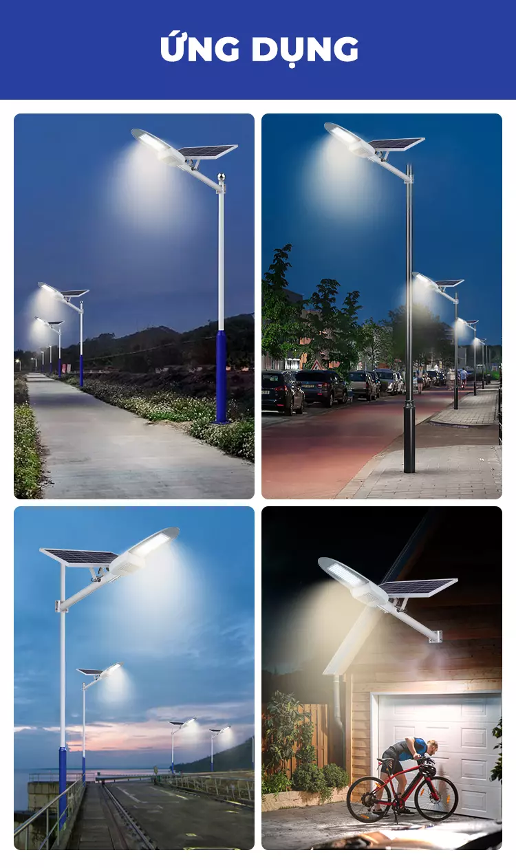 Đèn Đường 300W Năng Lượng Mặt Trời - Đèn Phi Thuyền Ngoài Trời Led Bridgelux Siêu Sáng