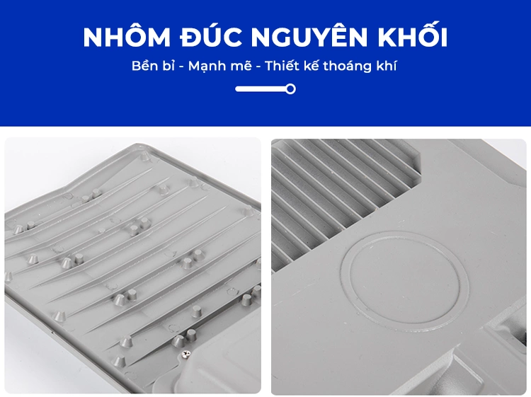 Đèn Đường 500W Năng Lượng Mặt Trời Chip Led 5050 - Đèn Bàn Chải 3 mặt chiếu sáng góc rộng CT500