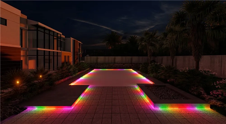 Đèn led dây 5m năng lượng mặt trời trang trí RGB 20 chế độ