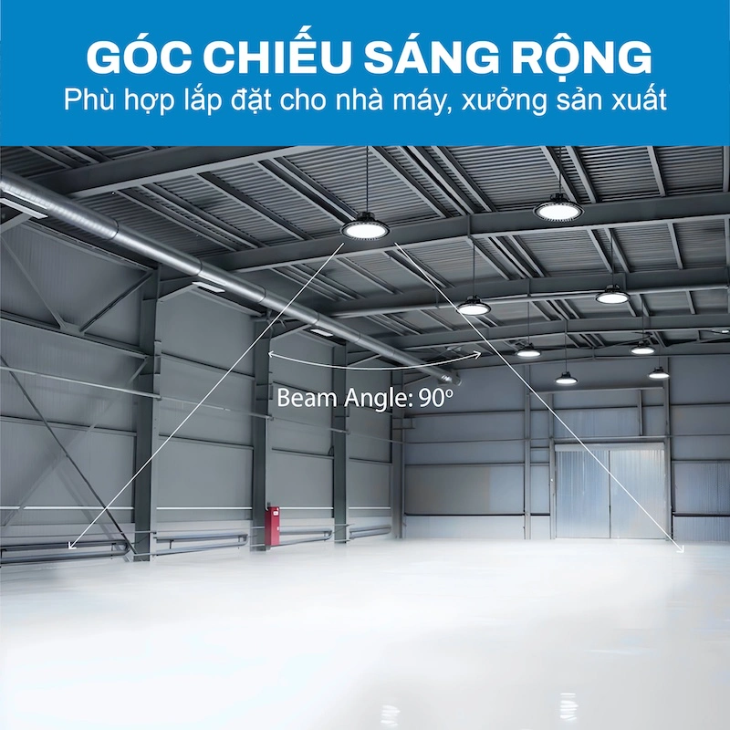 Đèn LED Highbay UFO 160W JIDI VINA  (CÔNG SUẤT TÙY CHỈNH )