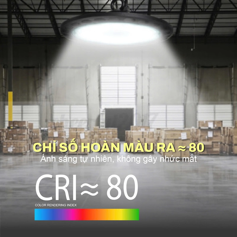 Đèn LED Highbay UFO 160W JIDI VINA  (CÔNG SUẤT TÙY CHỈNH )