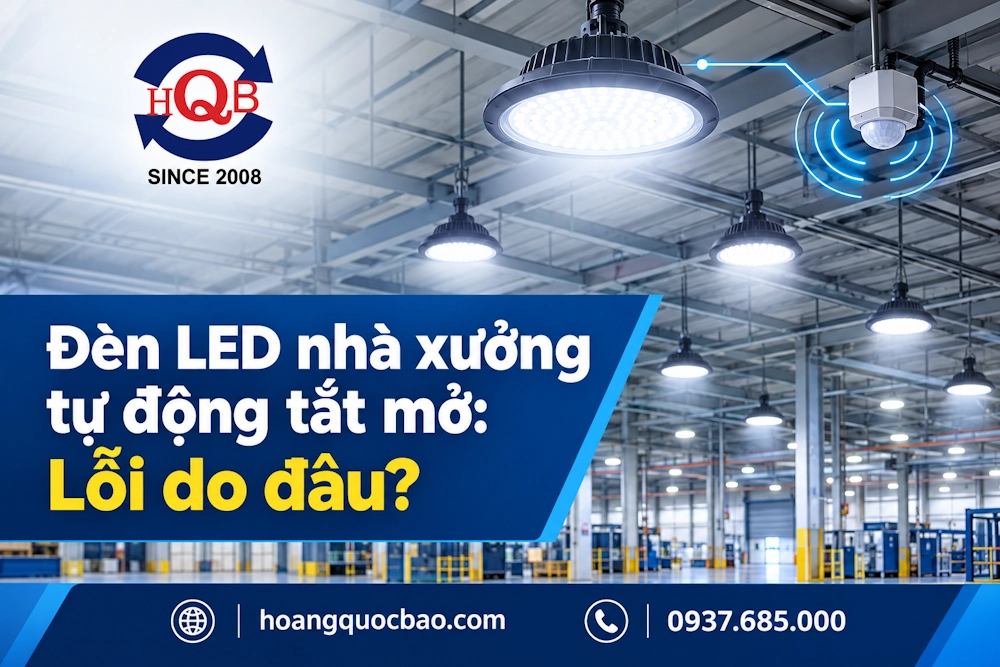 Đèn LED nhà xưởng tự động tắt mở: Lỗi do đâu?