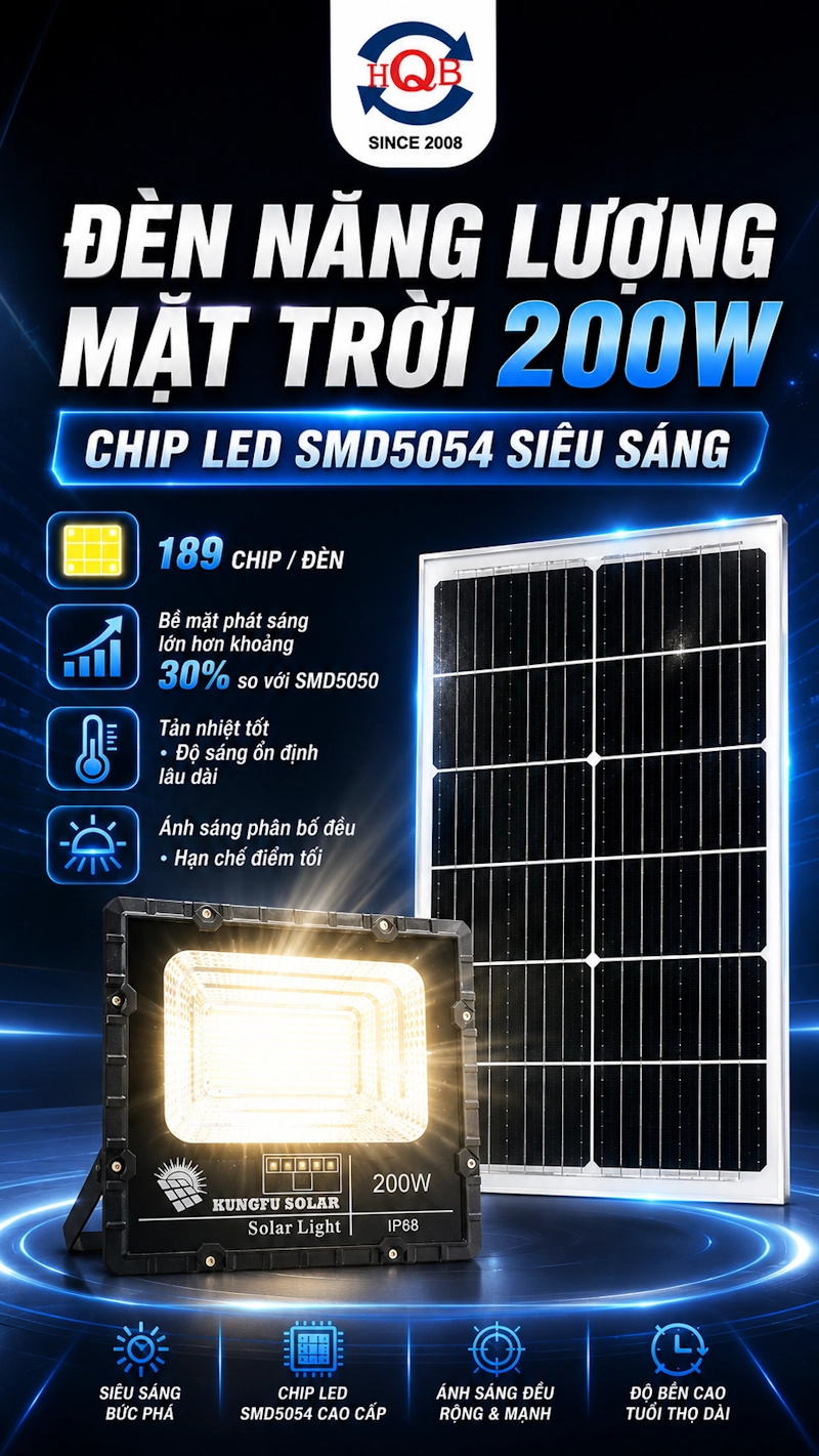 Đèn năng lượng mặt trời 200w