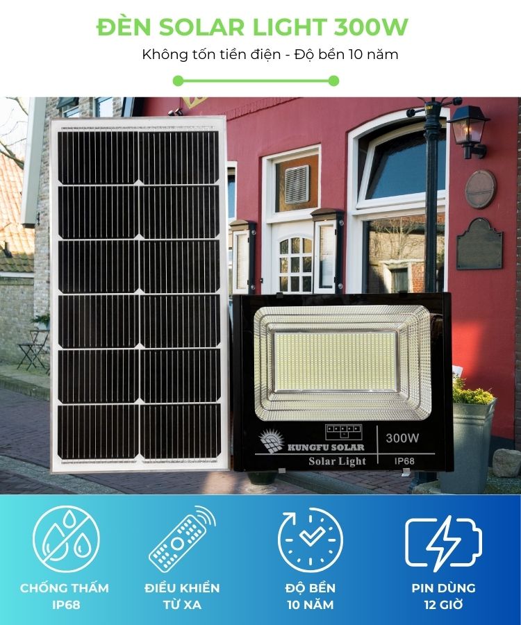 Đèn năng lượng mặt trời 300W