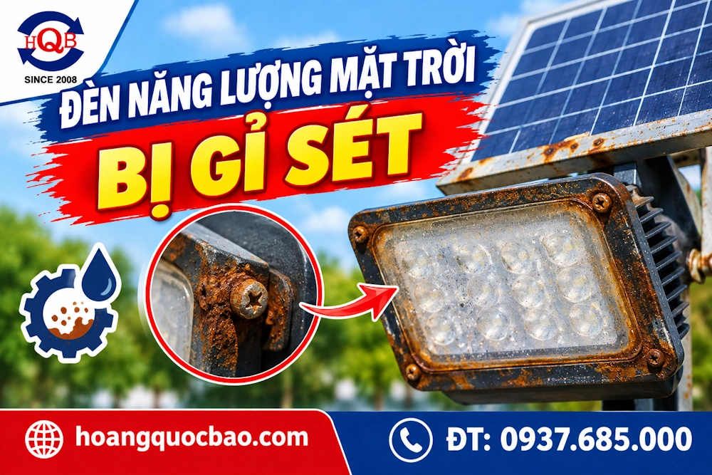 Đèn năng lượng mặt trời bị gỉ sét phải làm sao?