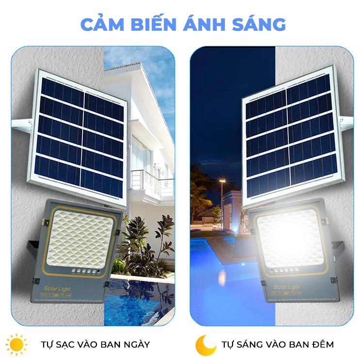 Đèn LED chiếu pha năng lượng mặt trời KF - 03.SL 300W  giá rẻ mẫu mới