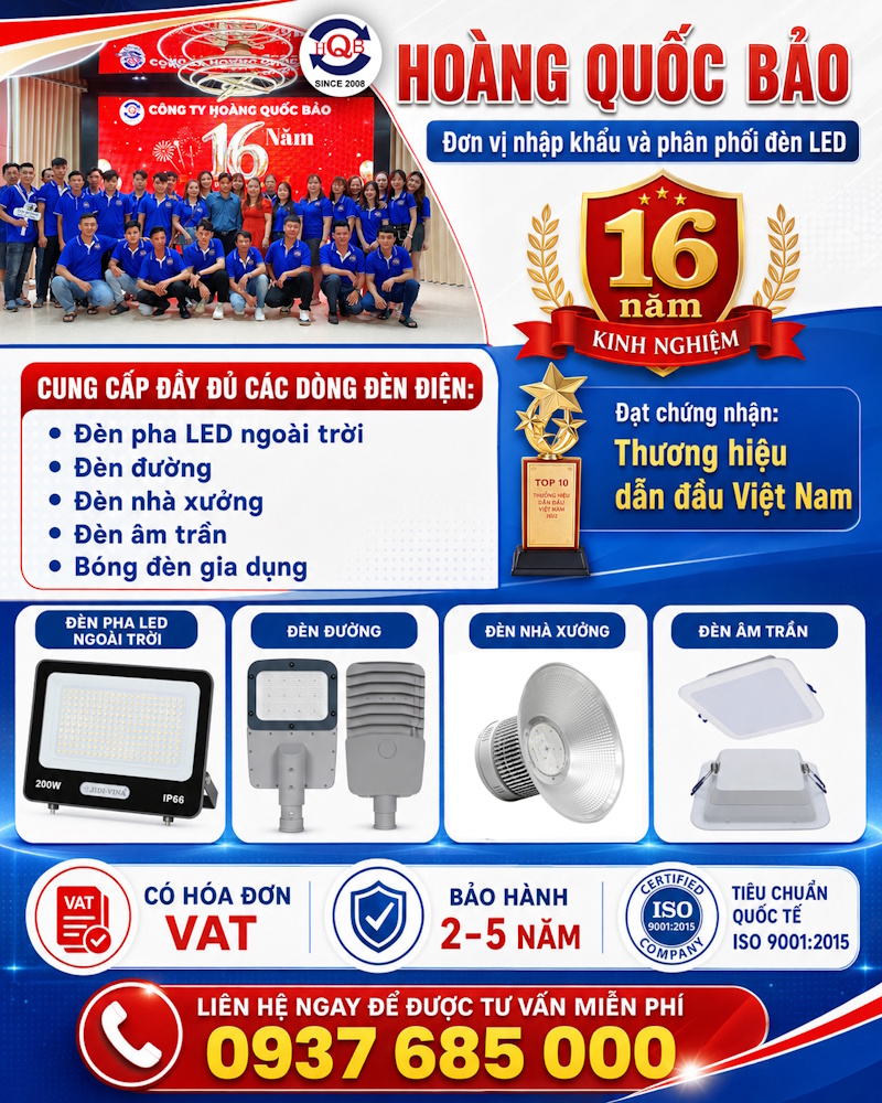 đèn led đèn pha led Hoàng Quốc Bảo