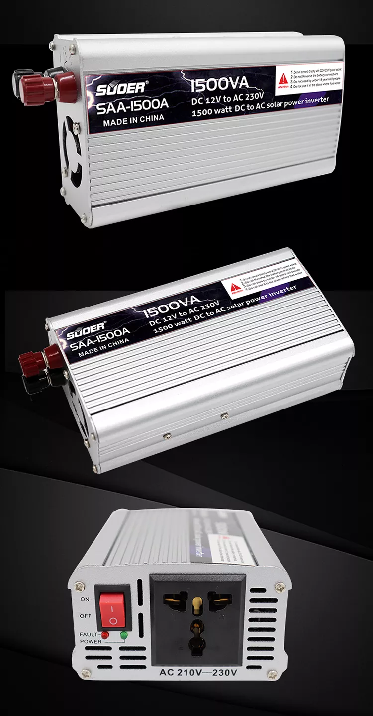 INVERTER SUOER 1500W - Máy Kích Điện SAA 1500W Chuyển Dòng Điện Thành 220V