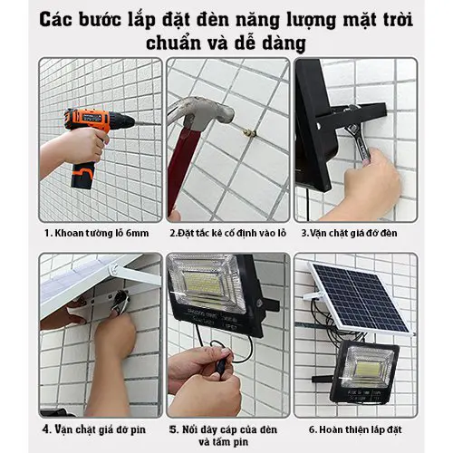 lắp đặt đèn năng lượng mặt trời