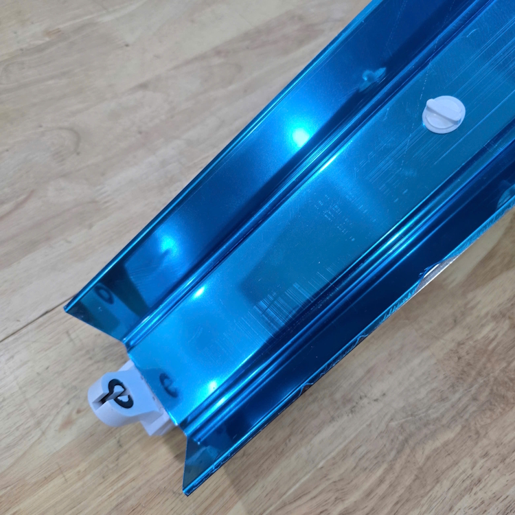 Máng đèn công nghiệp 1m2 chóa inox đôi