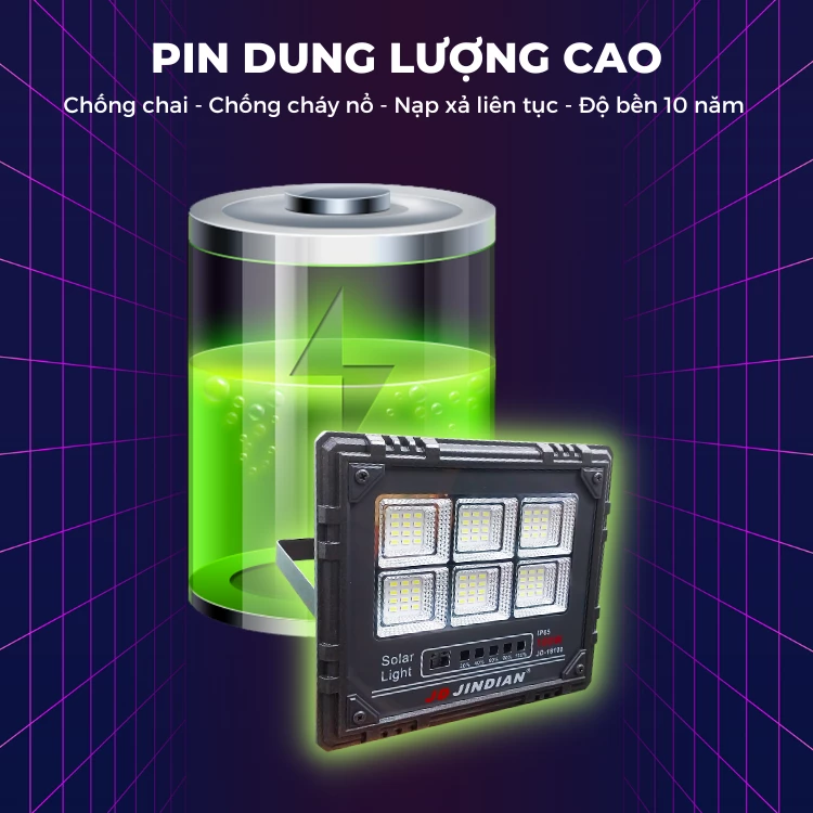 Đèn năng lượng mặt trời 100W JD-18100