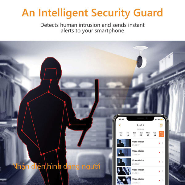 Camera imou C22ep nhận diện hình dáng con người