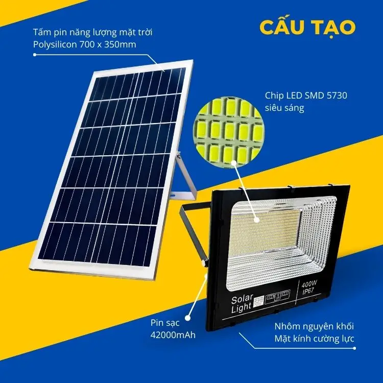 Đèn 400W Năng Lượng Mặt Trời KUNGFU SOLAR KF - 83400