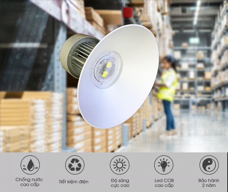 Ưu điểm của đèn LED nhà xưởng UFO 100W