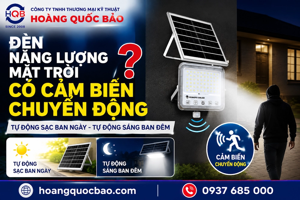 Đèn năng lượng mặt trời có cảm biến chuyển động không?