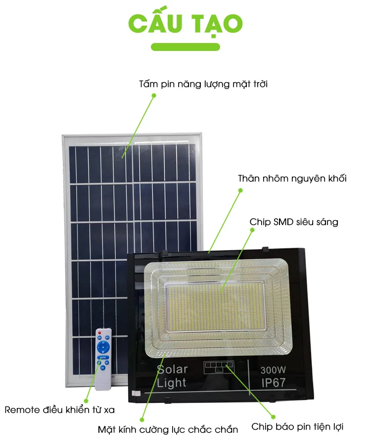đèn năng lượng mặt trời 300w KF - 83300