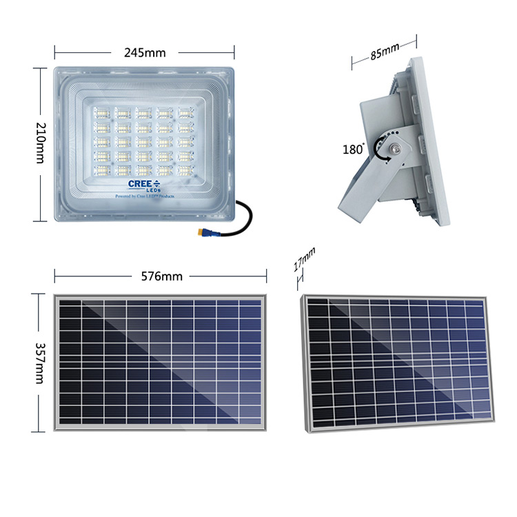 Đèn pha 200W năng lượng mặt trời DCTIMES LD-WW3.0