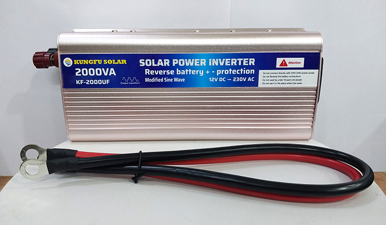 Bộ Kích Điện 2000W 12V Lên 220V Chống Ngược Cực - Inverter KUNGFU SOLAR KF-2000UF