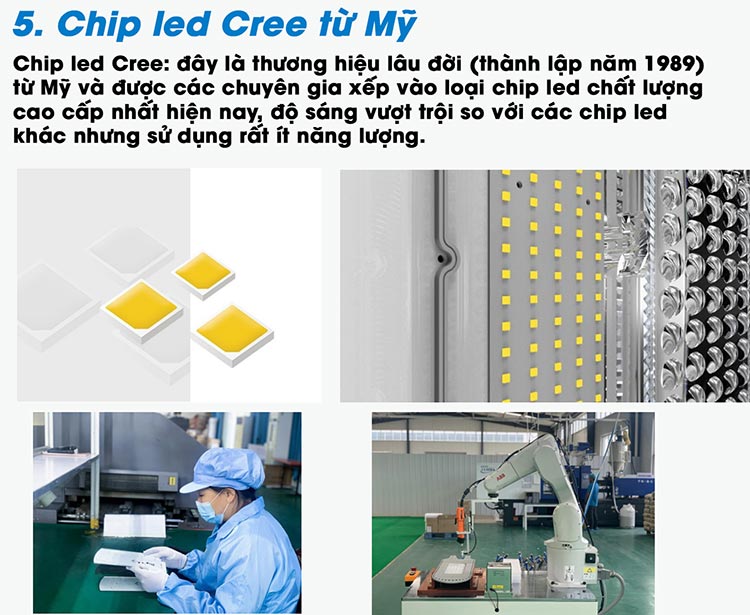 DCTIMES Chip led cao cấp CREE Mỹ (USA)