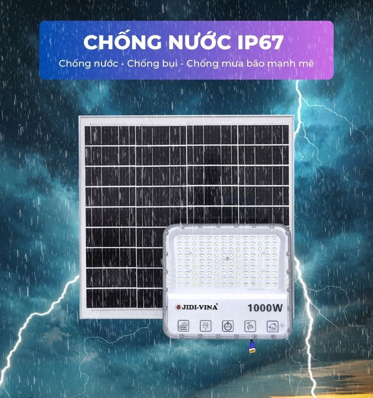 Đèn năng lượng mặt Trời 1000W JD 1000MPPT