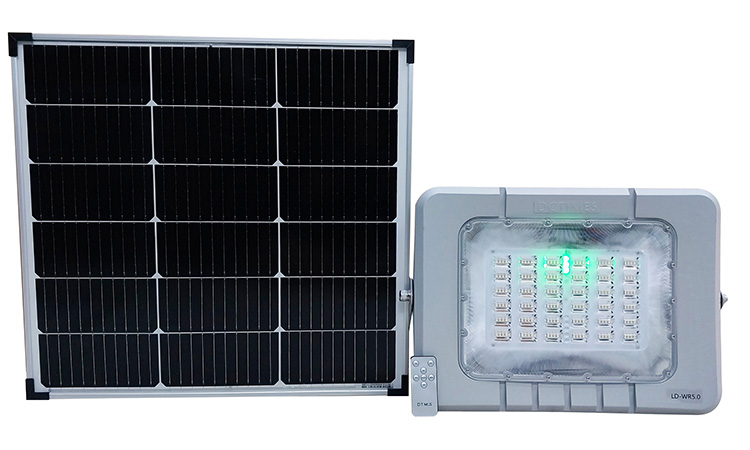 DCTIMES LD-WR5.0 - Đèn Pha 400W Năng Lượng Mặt Trời Led Báo Pin Dây Nối 5m