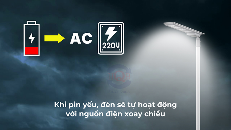 Đèn đường 500W năng lượng mặt trời Hybrid AC JIDI-VINA công nghệ mới JD 29500VN