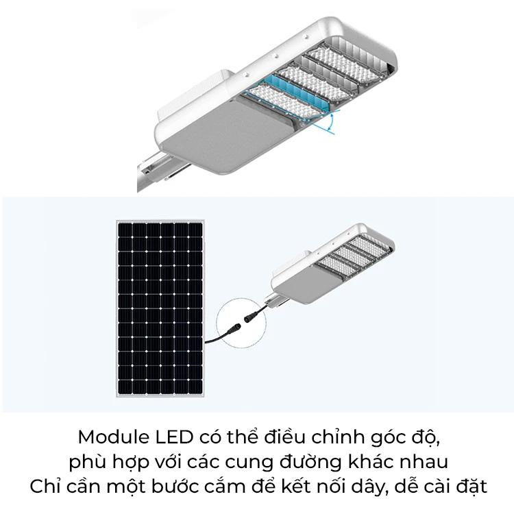 Đèn Đường Cao Cấp 40W Năng Lượng Mặt Trời Chip led Bridgelux siêu sáng