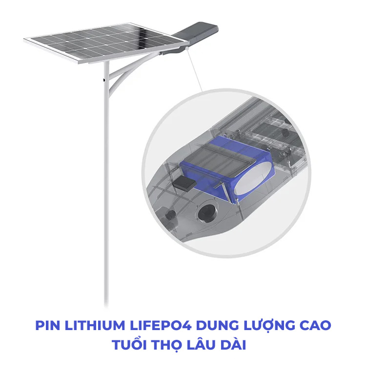 Đèn Đường Cao Cấp 60W Năng Lượng Mặt Trời Chuyên Công Trình Dự Án