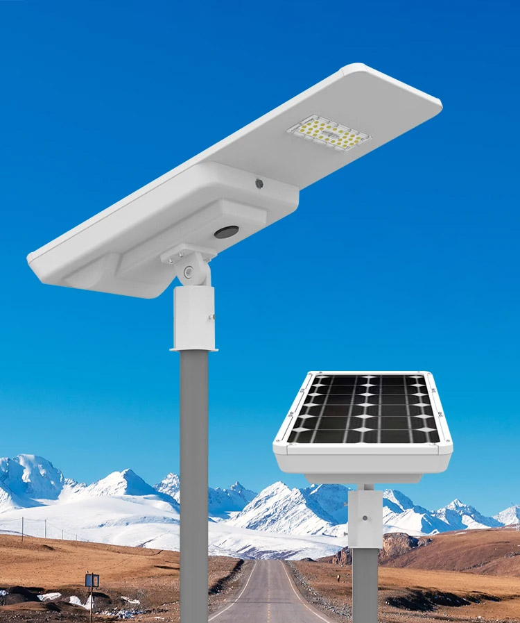 Đèn đường liền thể cao cấp 80W năng lượng mặt trời bảo hành 5 năm