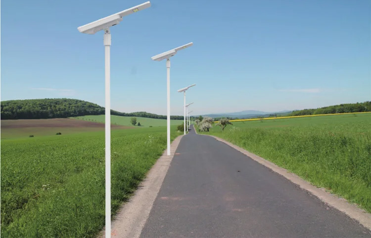 Đèn đường liền thể cao cấp 30W năng lượng mặt trời lắp đặt công trình dự án