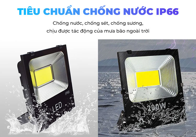 Đèn Pha Led 30W IP66 Chip Led 5054 Ánh Sáng Trắng