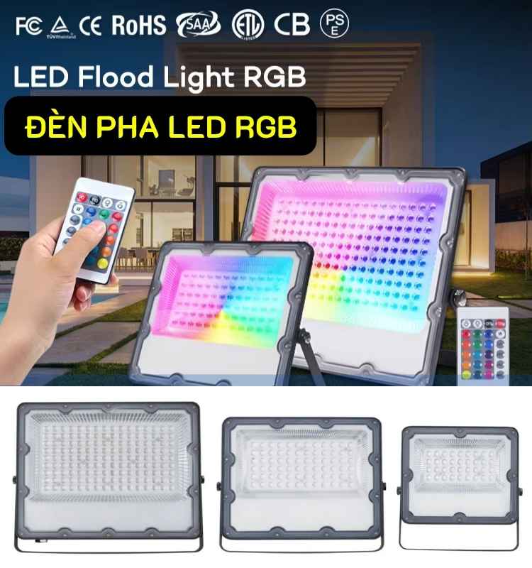 Đèn Pha Led 30W RGB 30W