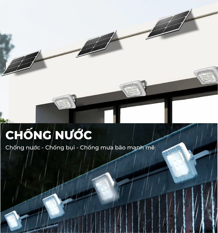 Đèn SPS 100W năng lượng mặt trời thiết kế mới - Bảo hành 3 năm
