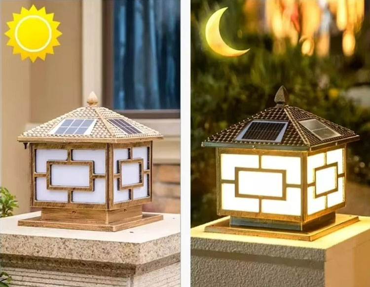 ĐÈN TRỤ CỔNG NĂNG LƯỢNG MẶT TRỜI Màu Vàng