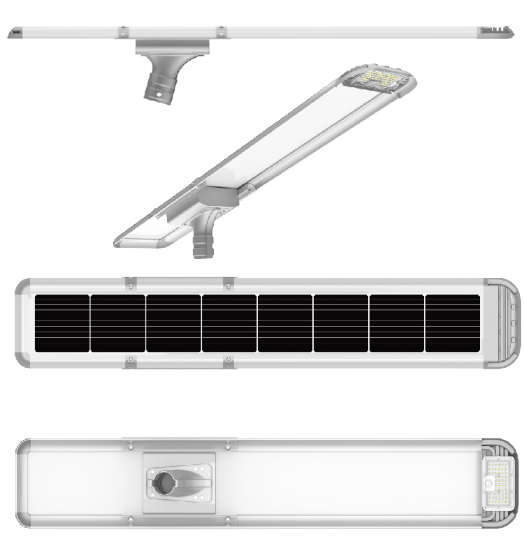 DCTIMES LD-OLF-60W - Đèn đường liền thể 60W năng lượng mặt trời