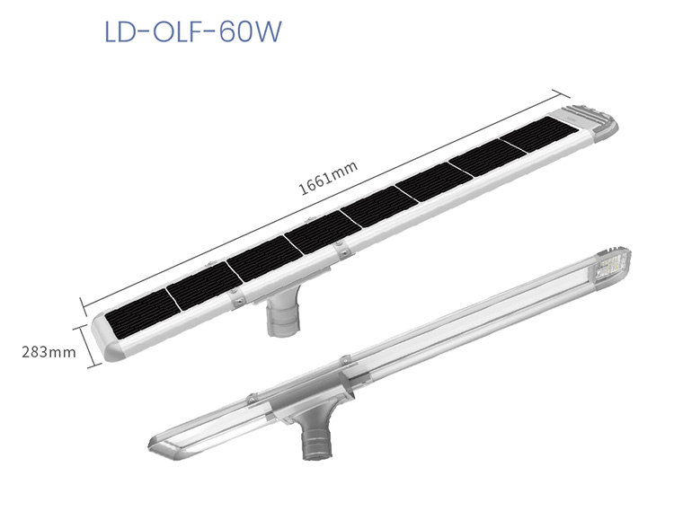 DCTIMES LD-OLF-60W - Đèn đường liền thể 60W năng lượng mặt trời