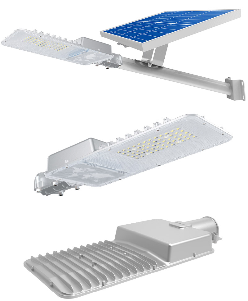 DCTIMES LD-OLJM1.0 - Đèn đường 20W tấm pin 30W năng lượng mặt trời