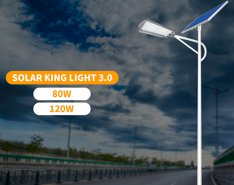 DCTIMES LD-OLK3.0 - Đèn đường 120W tấm pin năng lượng mặt trời
