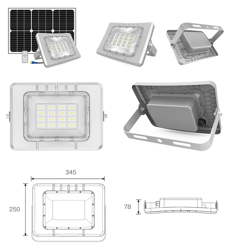 Đèn pha 300W năng lượng mặt trời DCTIMES LD-WR4.0