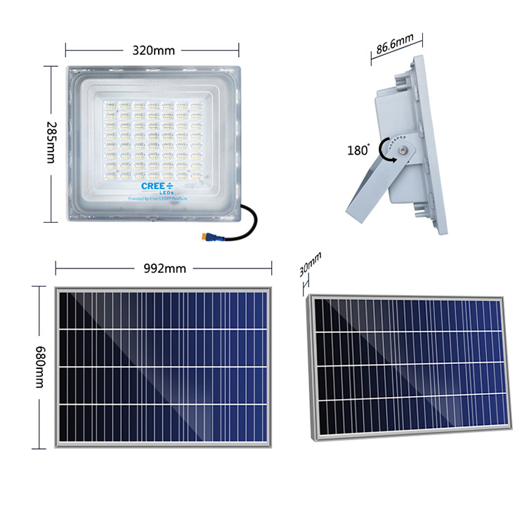 DCTIMES LD-WW6.0 - Đèn pha 500W năng lượng mặt trời