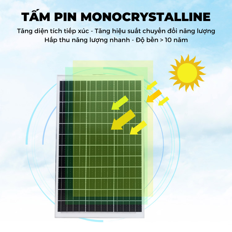 Đèn Pha Năng Lượng Mặt Trời 100W JIDI-VINA JD 7100VN MONO