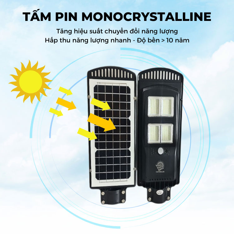 ĐÈN 200W NĂNG LƯỢNG MẶT TRỜI - ĐÈN NĂNG LƯỢNG MẶT TRỜI LIỀN THỂ 200W - Solar Light 200W