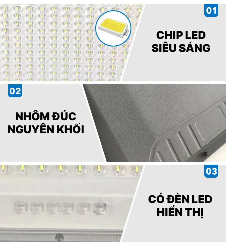 Đèn Pha 1000W Năng Lượng Mặt Trời JIDI-VINA JD 71000VN MONO